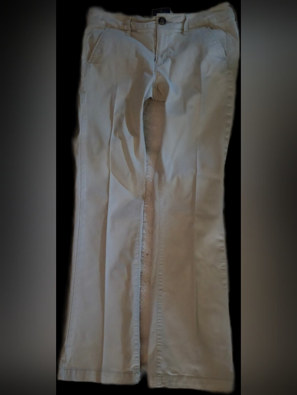 Low Rise Ladies Tailored Cream Chinos